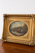 Load image into Gallery viewer, Antique 19th Century English Original Pastoral Landscape Oil on Tin

