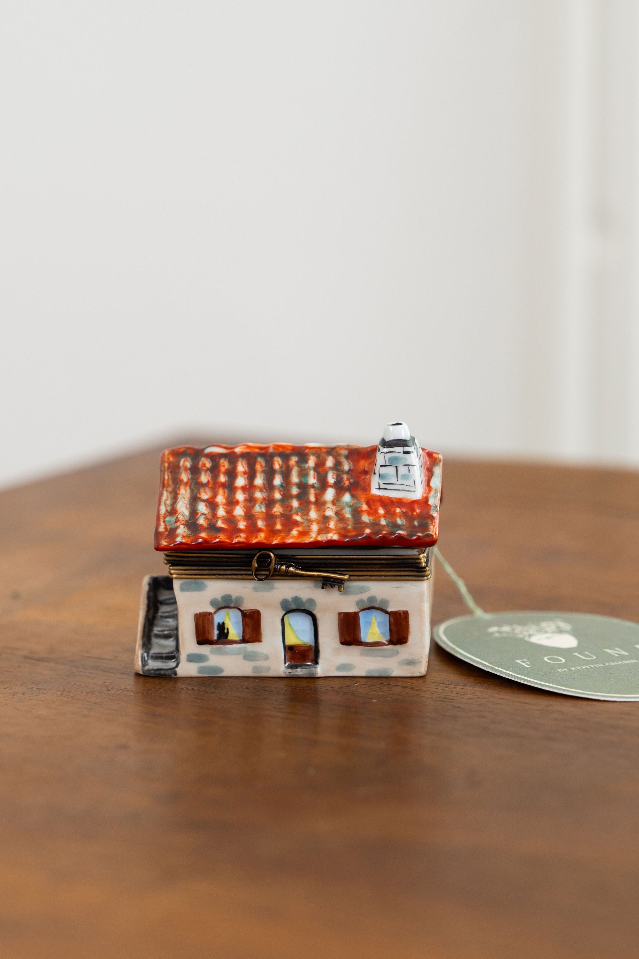 Limoges France Hand Painted Enamel Porcelain ‘Inn’ Keepsake Box