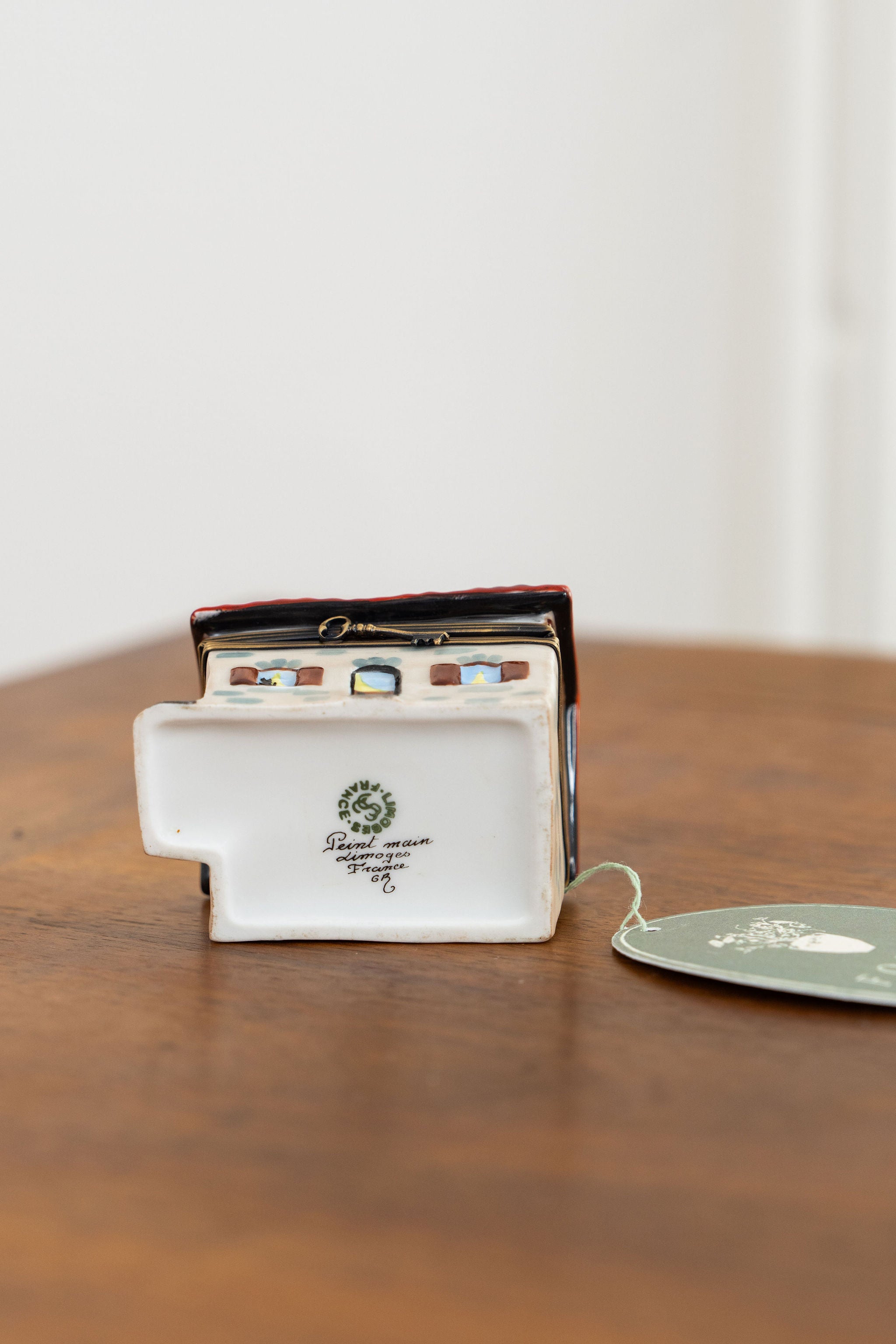 Limoges France Hand Painted Enamel Porcelain ‘Inn’ Keepsake Box
