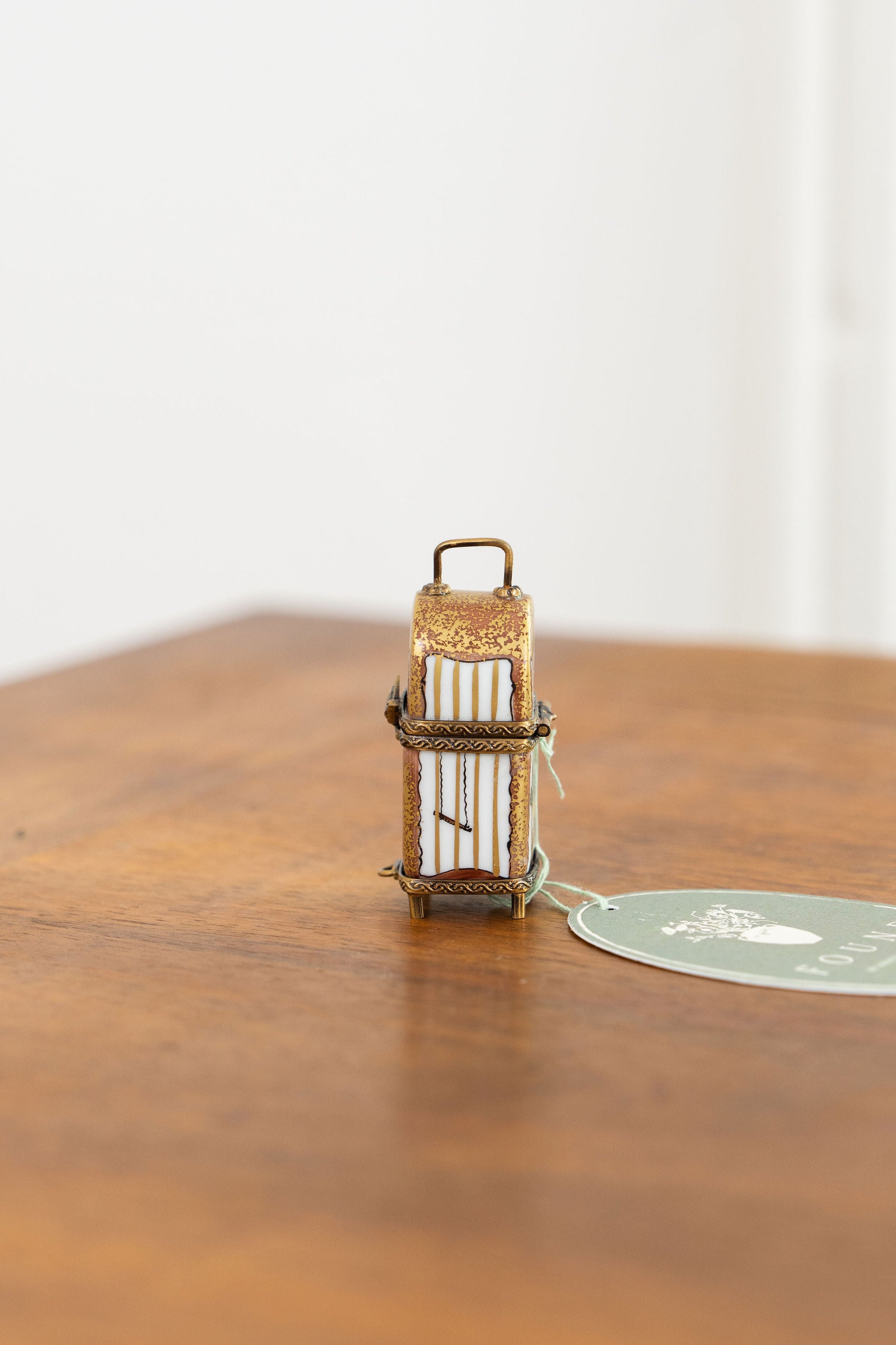 Hand Painted Limoges France Bird Cage Keepsake Box