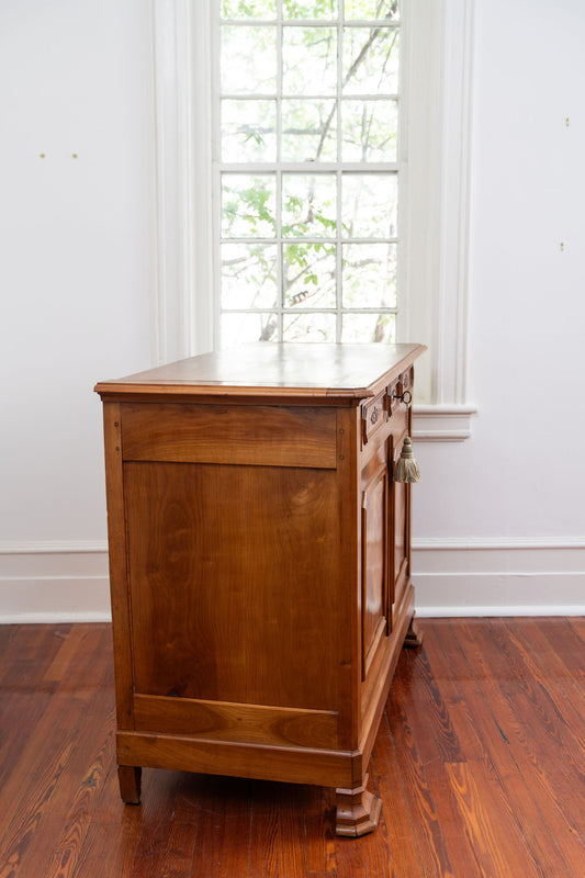 French 19th Century Cherry Buffet With Raised Panel Molding