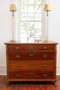Load image into Gallery viewer, 19th Century European Stained Pine Large 4-Drawer Dresser with Double Pulls
