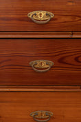 Load image into Gallery viewer, 19th Century European Stained Pine Large 4-Drawer Dresser with Double Pulls
