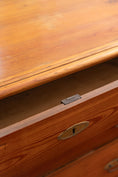 Load image into Gallery viewer, 19th Century European Stained Pine Large 4-Drawer Dresser with Double Pulls
