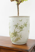 Load image into Gallery viewer, Large Green + White Chinoiserie Planter / Vase
