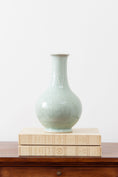 Load image into Gallery viewer, Vintage Floral Chinese Chinoiserie Celadon Vase
