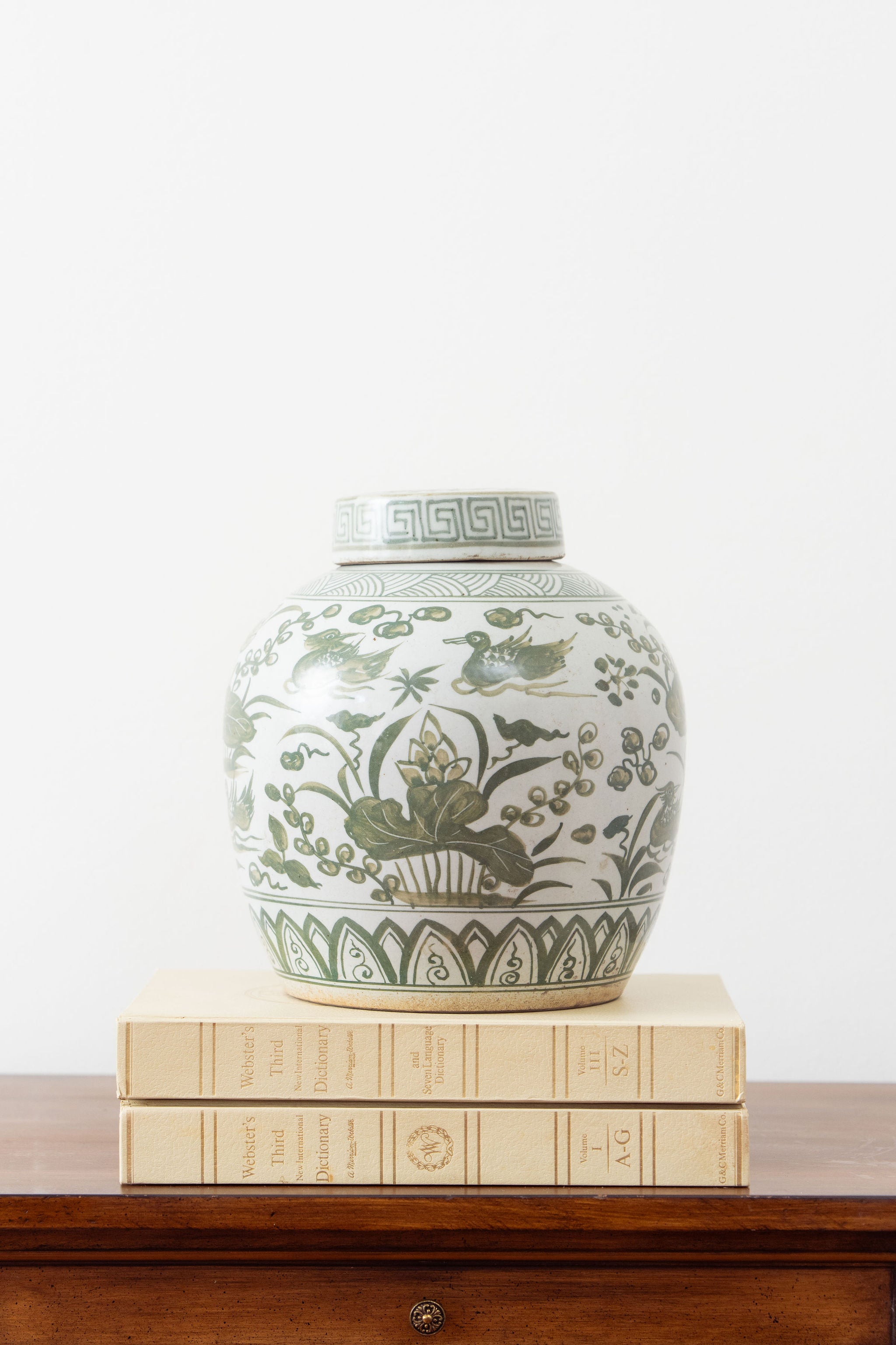 Green Ginger Jar | Duck + Waterlily