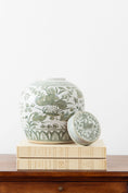 Load image into Gallery viewer, Green Ginger Jar | Duck + Waterlily
