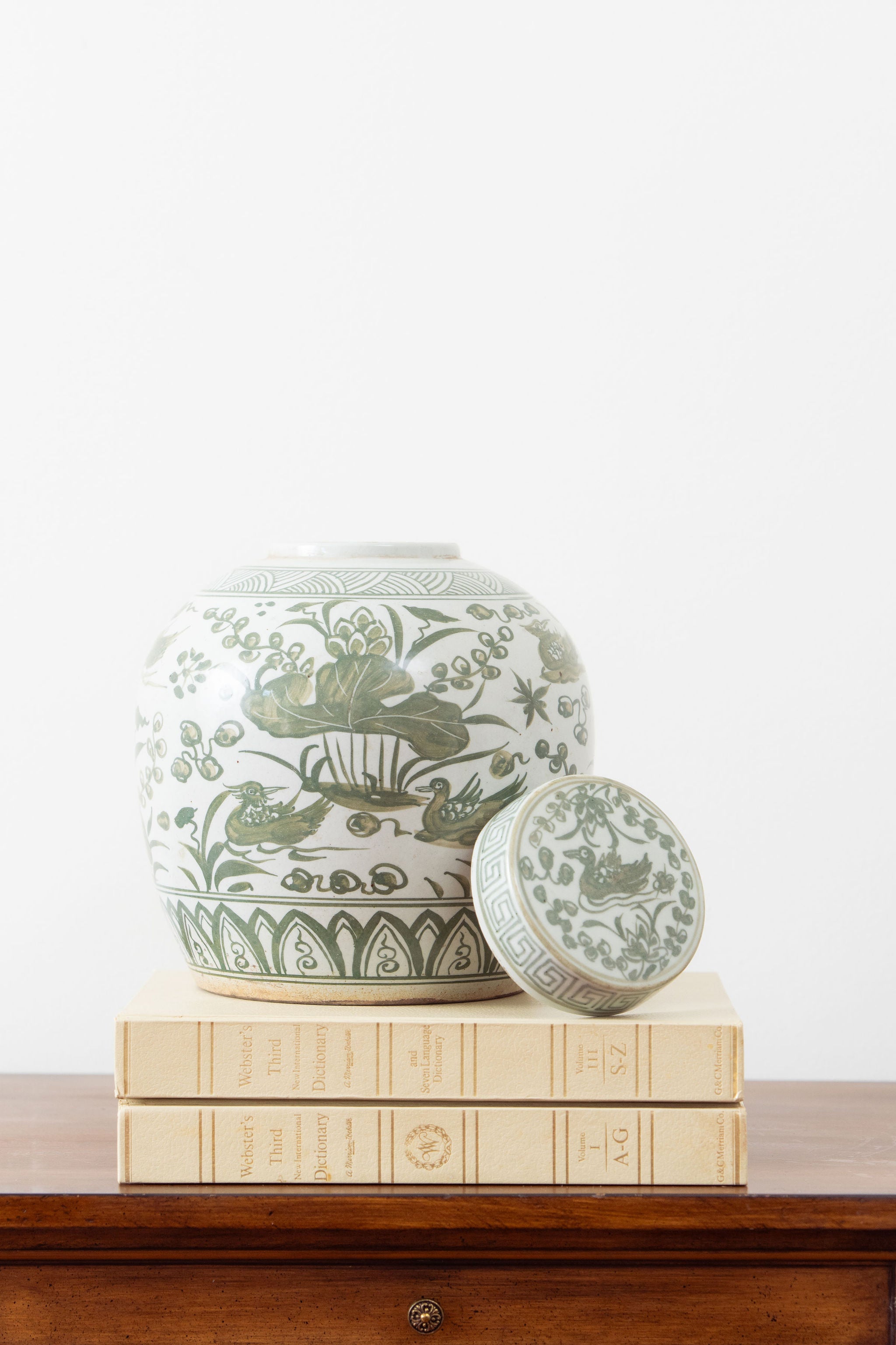 Green Ginger Jar | Duck + Waterlily