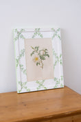 Load image into Gallery viewer, Bespoke Botanical | Antique Botanical Book Plate of White Roses in Hand Painted Frame
