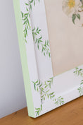 Load image into Gallery viewer, Bespoke Botanical | Antique Botanical Book Plate of White Roses in Hand Painted Frame

