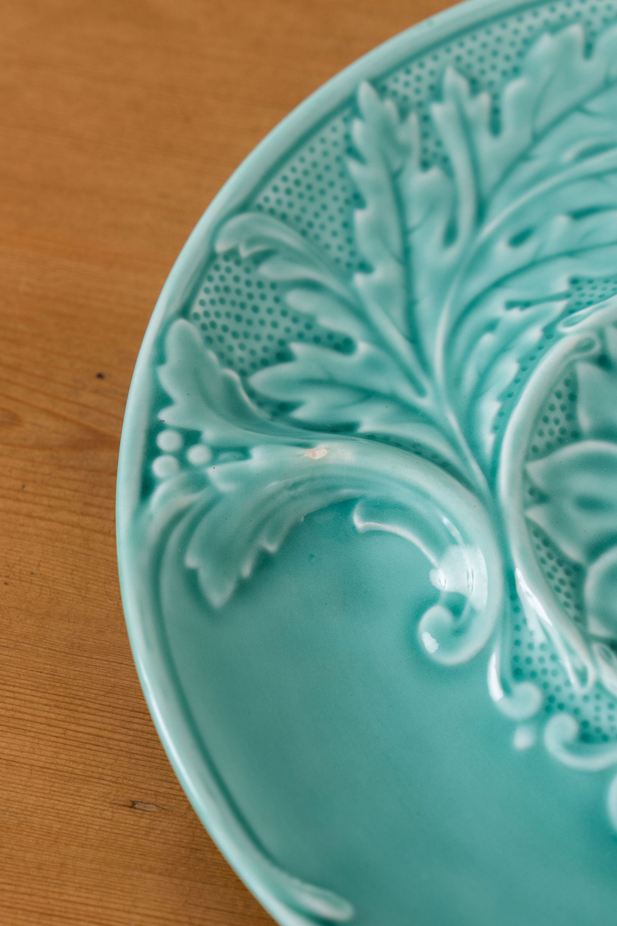 Vintage French Majolica Seafoam Artichoke Plate – FOUND