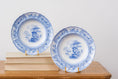 Load image into Gallery viewer, Blue + White Antique Staffordshire Shallow Pasta Bowl/Plate With Scalloped Rim + Urn Motif
