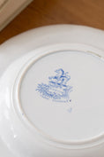 Load image into Gallery viewer, Blue + White Antique Staffordshire Shallow Pasta Bowl/Plate With Scalloped Rim + Urn Motif
