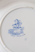 Load image into Gallery viewer, Blue + White Antique Staffordshire Shallow Pasta Bowl/Plate With Scalloped Rim + Urn Motif
