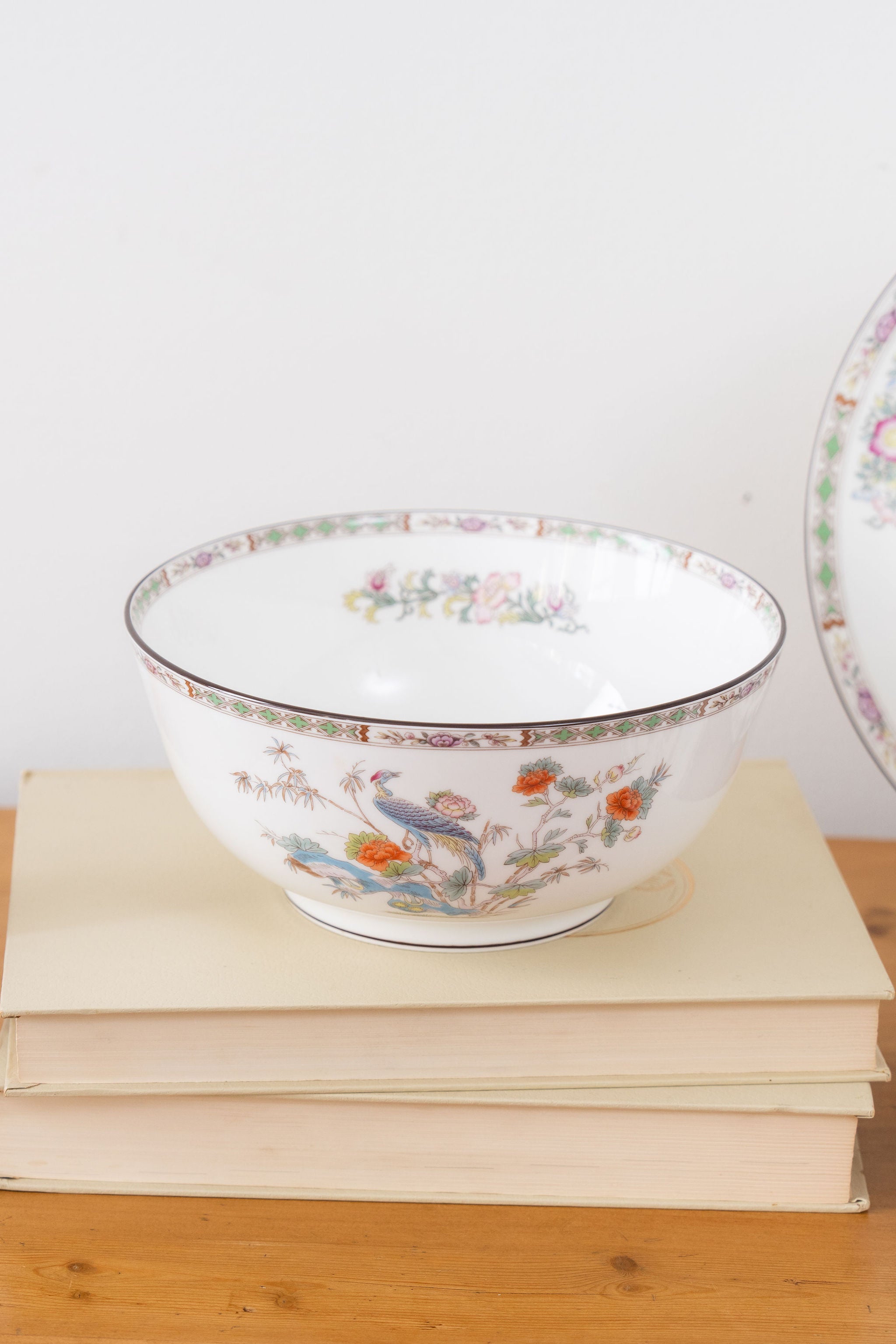 Wedgwood Bone China Kutani Crane Large Serving Bowl