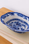 Load image into Gallery viewer, Antique Flow Blue Bowl | Cauldon England Stone Ware J R Bentick Pattern
