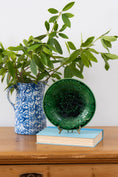 Load image into Gallery viewer, Antique Green Majolica Leaf Pattern 8.5” Plate
