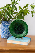 Load image into Gallery viewer, Antique Green Majolica Leaf Pattern 8.5” Plate
