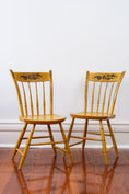 Load image into Gallery viewer, Antique Mustard Hitchcock Style Chair

