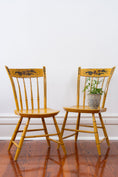 Load image into Gallery viewer, Antique Mustard Hitchcock Style Chair
