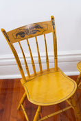 Load image into Gallery viewer, Antique Mustard Hitchcock Style Chair

