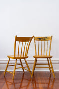 Load image into Gallery viewer, Antique Mustard Hitchcock Style Chair
