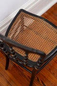 Load image into Gallery viewer, Napoleon III Caned Chair in Turned + Blackened Wood
