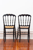 Load image into Gallery viewer, Napoleon III Caned Chair in Turned + Blackened Wood
