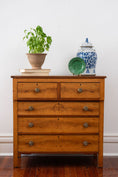 Load image into Gallery viewer, Antique Tiger + Birdseye Maple 5-Drawer Chest

