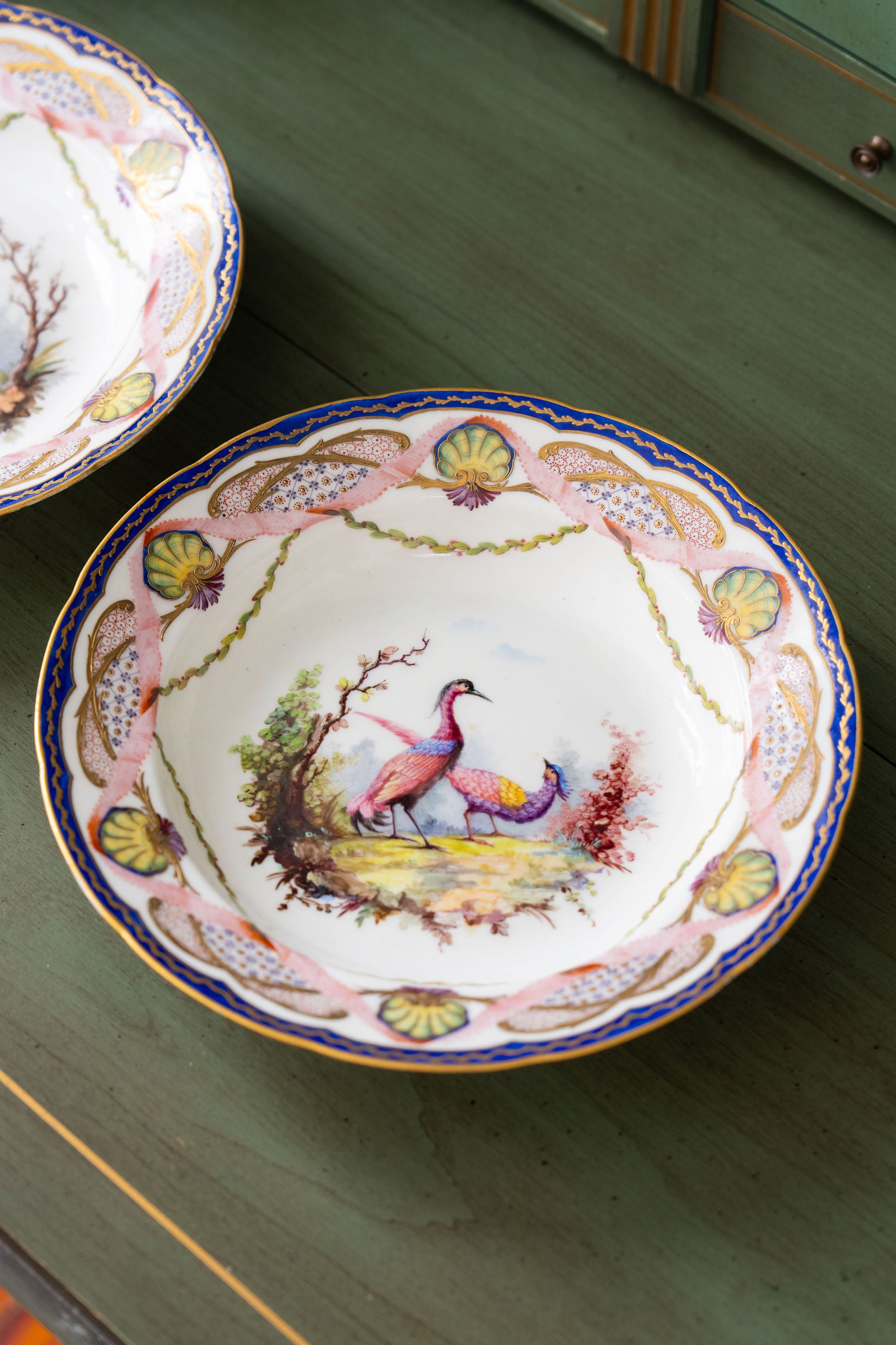 PAIR of 18th Century French Sèvres Hand Painted Bowls