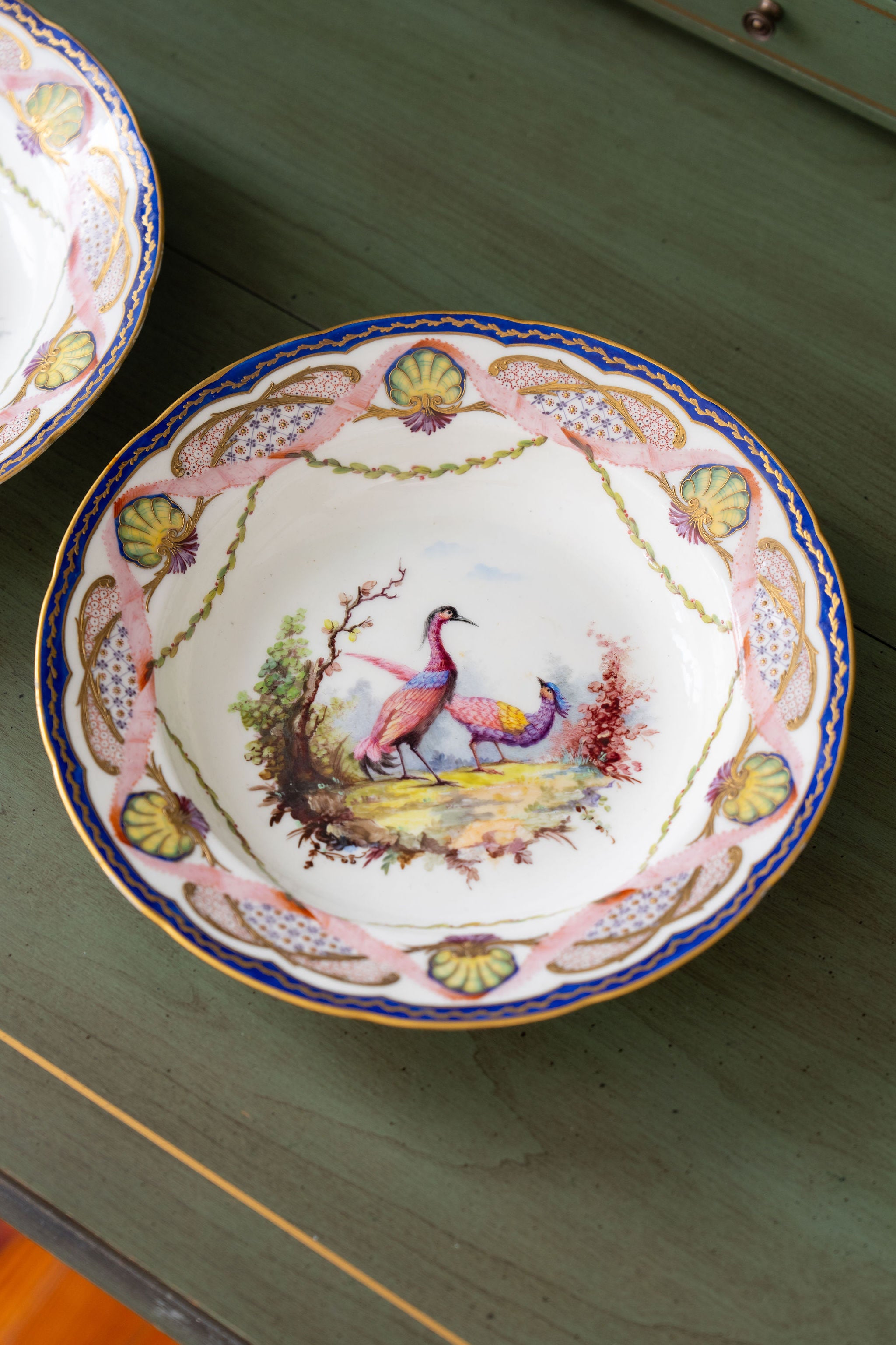 PAIR of 18th Century French Sèvres Hand Painted Bowls