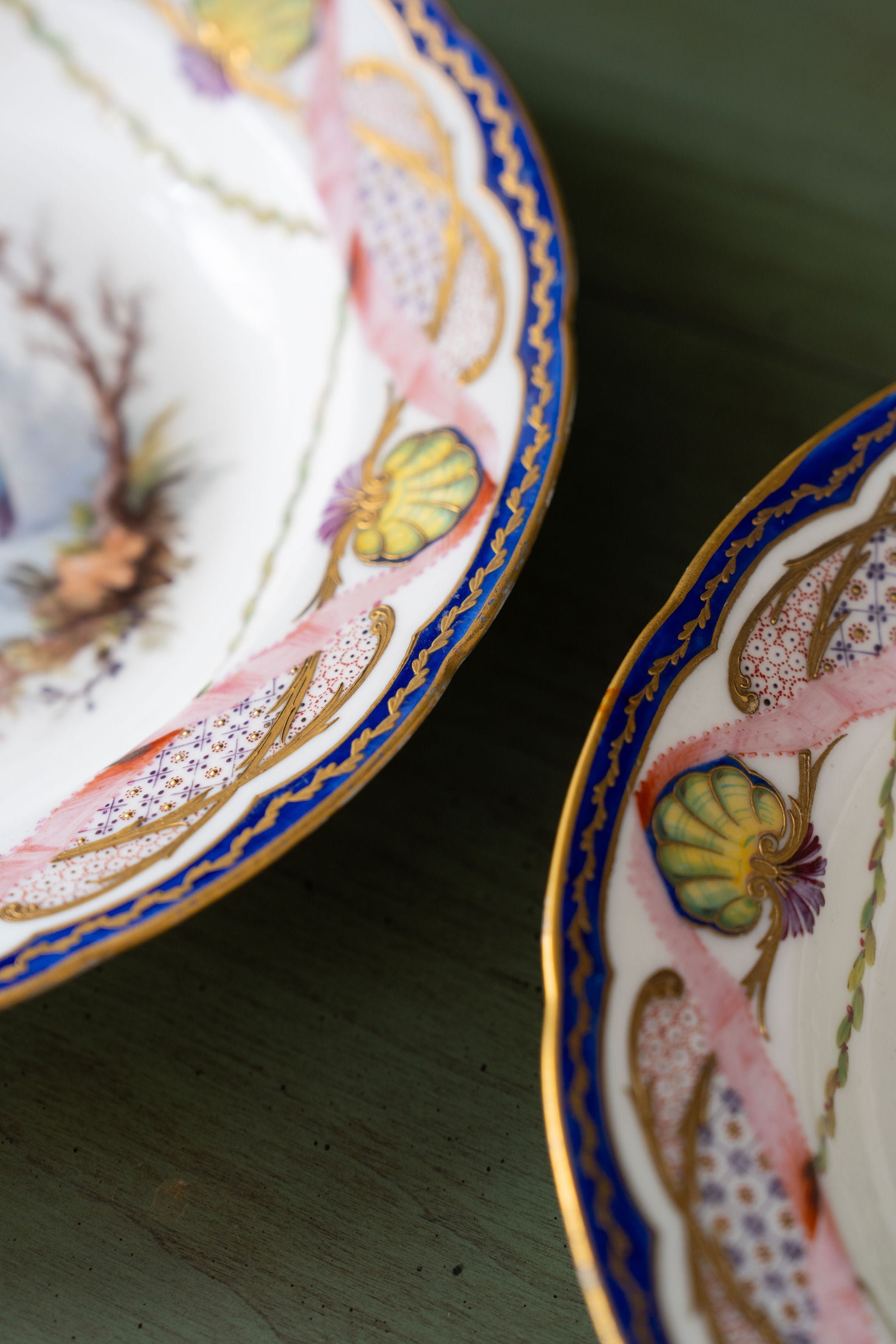 PAIR of 18th Century French Sèvres Hand Painted Bowls