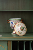 Load image into Gallery viewer, Hand Painted Ceramic Urn With Lid
