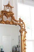 Load image into Gallery viewer, Vintage Beveled Mirror with Gold Chinese Pagoda Frame
