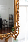 Load image into Gallery viewer, Vintage Beveled Mirror with Gold Chinese Pagoda Frame
