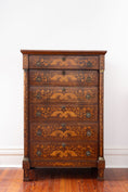 Load image into Gallery viewer, Antique Dutch Marquetry Chest Drawers Tall Boy Inlay (c. 1820)
