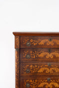 Load image into Gallery viewer, Antique Dutch Marquetry Chest Drawers Tall Boy Inlay (c. 1820)
