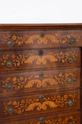 Load image into Gallery viewer, Antique Dutch Marquetry Chest Drawers Tall Boy Inlay (c. 1820)
