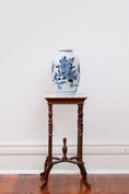 Load image into Gallery viewer, Hand Painted Blue + White Floral Large Vase

