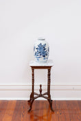 Load image into Gallery viewer, Hand Painted Blue + White Floral Large Vase
