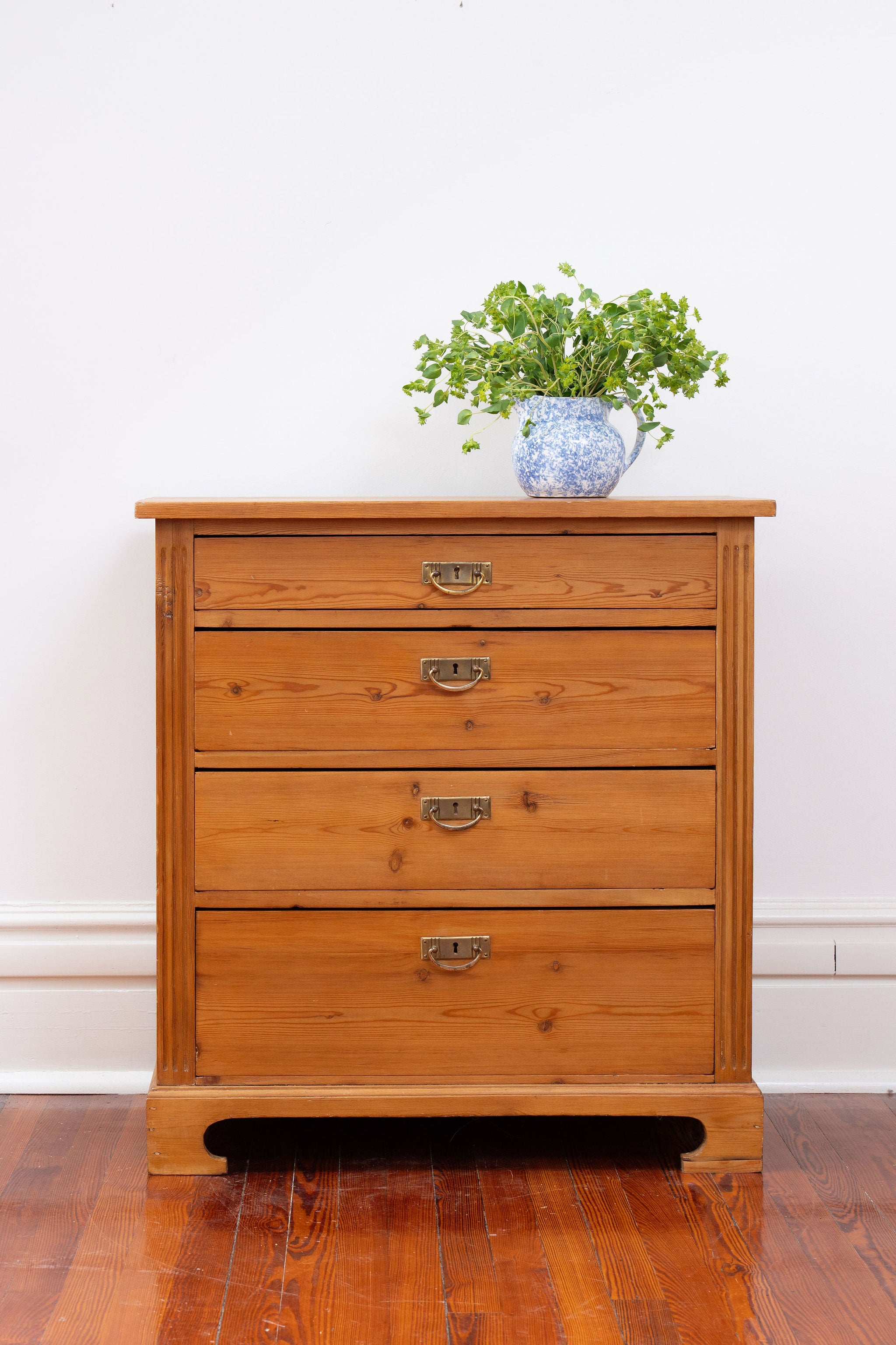 19th Century European Pine 4- Drawer Chest