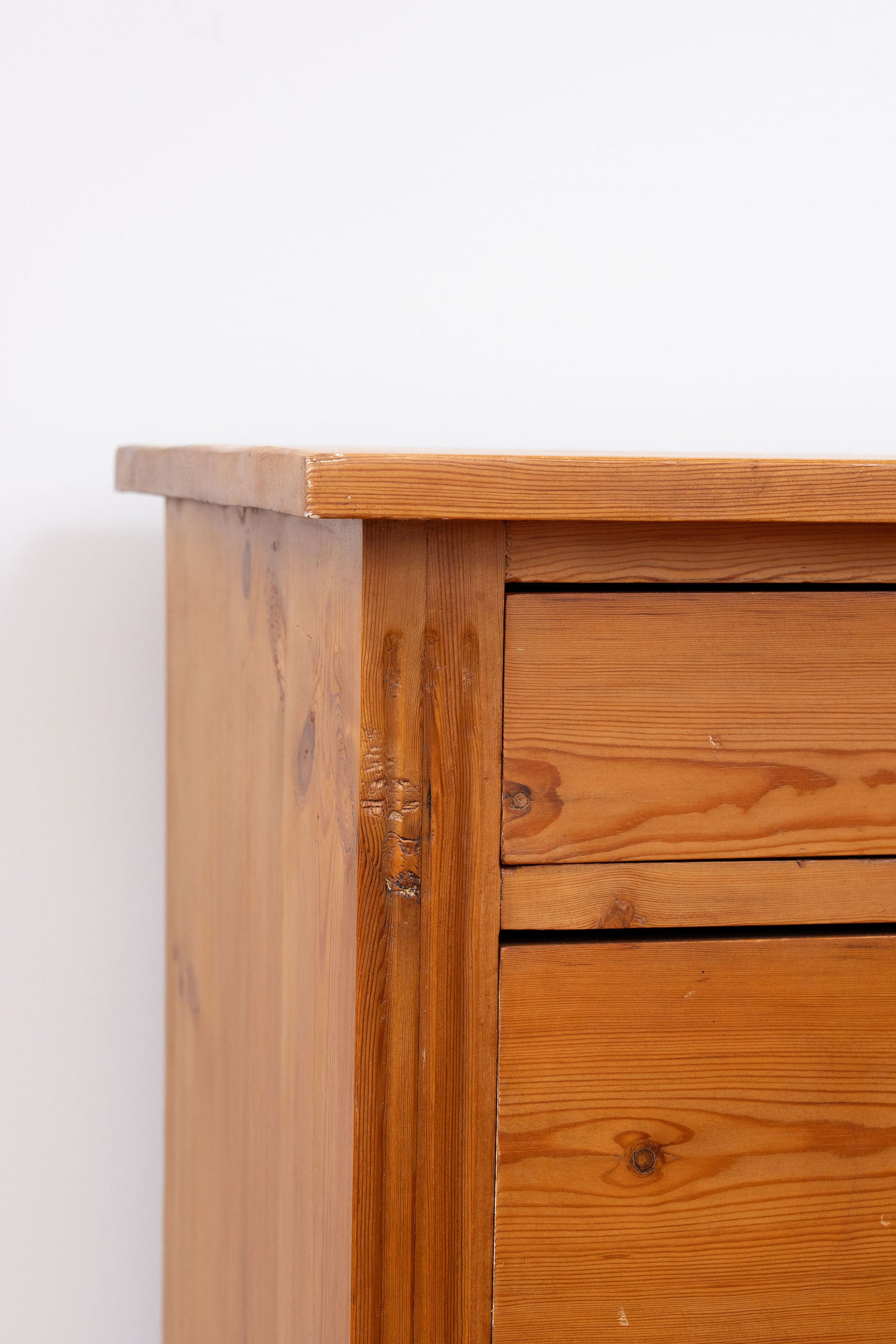 19th Century European Pine 4- Drawer Chest