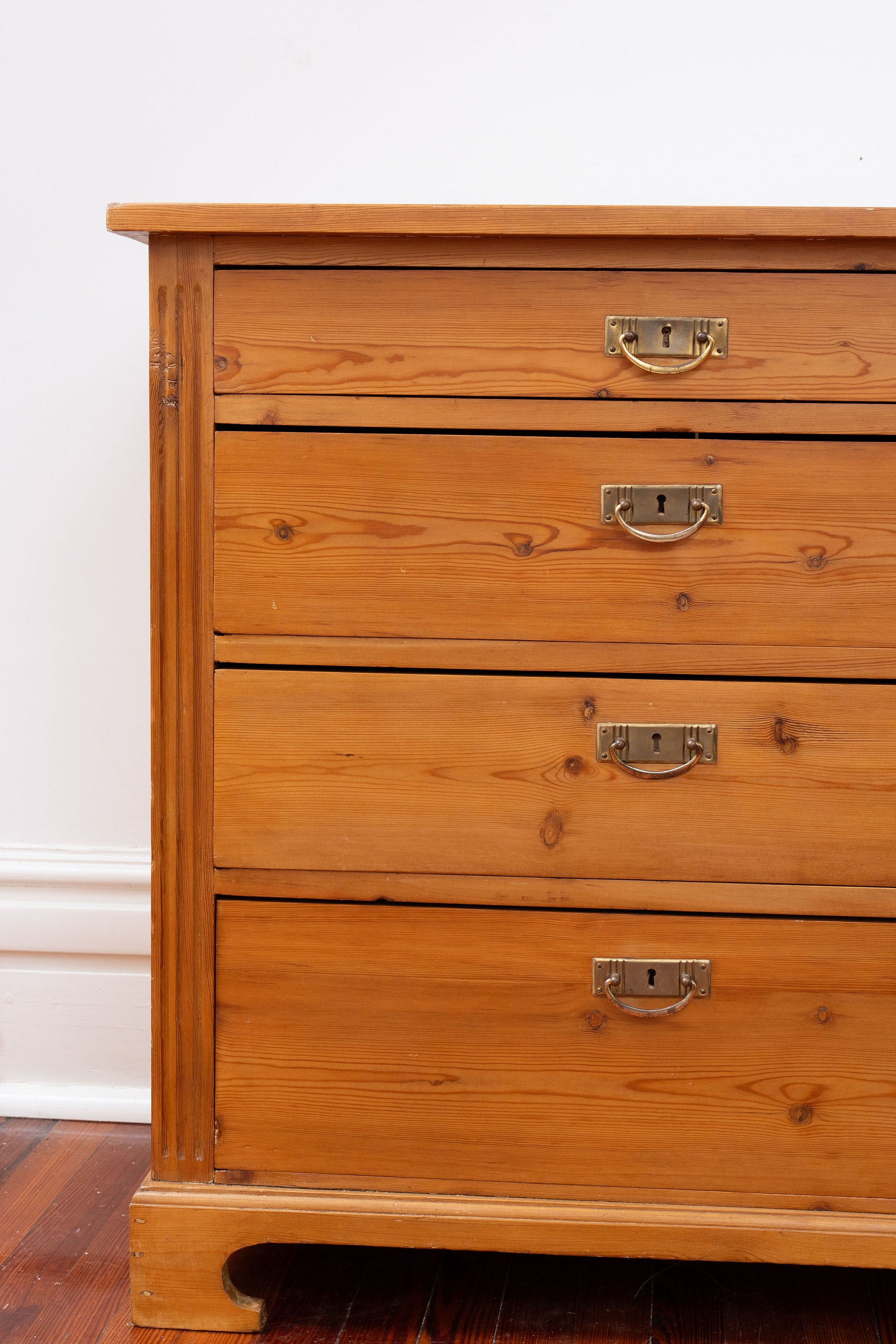19th Century European Pine 4- Drawer Chest