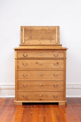 Load image into Gallery viewer, 19th Century European Pine 5-Drawer Dresser with Lift Top

