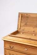 Load image into Gallery viewer, 19th Century European Pine 5-Drawer Dresser with Lift Top
