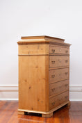 Load image into Gallery viewer, 19th Century European Pine 5-Drawer Dresser with Lift Top
