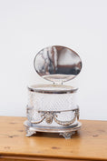 Load image into Gallery viewer, English Silverplate & Cut Crystal Biscuit Jar
