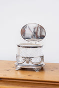 Load image into Gallery viewer, English Silverplate & Cut Crystal Biscuit Jar
