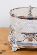 Load image into Gallery viewer, English Silverplate & Cut Crystal Biscuit Jar
